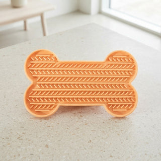 Martin Leckmatte Knochen Mit Saugnäpfen Silikon Gelb 22X13X2cm